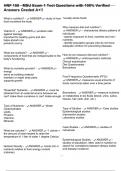HNF 150 - MSU Exam 1 Test Questions with 100&percnt; Verified Answers Graded A&plus;&excl;&excl;