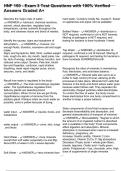 HNF 150 - Exam 3 Test Questions with 100&percnt; Verified Answers Graded A&plus;