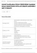 NAMS Certification EXAM &lpar;2025&sol;2026&rpar; Updated&colon; EXAM QUESTIONS WITH ACCURATE ANSWERS &vert; GET IT RIGHT&excl;&excl;