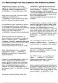 CITI IRB Training Exam Test Questions with Answers Graded A&plus;