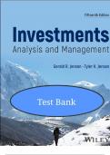 Investments&colon; Analysis and Management &mdash; 15th Edition &mdash; Charles P&period; Jones & Gerald R&period; Jensen &mdash; Complete Test Bank