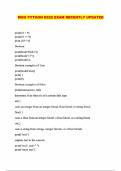 WGU PYTHON D522 EXAM RECENTLY UPDATED