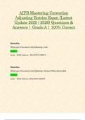 AIPB Mastering Correction Adjusting Entries Exam &lpar;Latest Update 2025 &sol; 2026&rpar; Questions & Answers &vert; Grade A &vert; 100&percnt; Correct