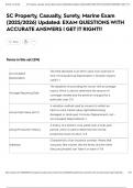 SC Property&comma; Casualty&comma; Surety&comma; Marine Exam &lpar;2025&sol;2026&rpar; Updated&colon; EXAM QUESTIONS WITH ACCURATE ANSWERS &vert; GET IT RIGHT&excl;&excl;