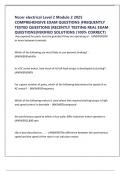 Nccer electrical Level 2 Module 2 2025 COMPREHENSIVE EXAM QUESTIONS &vert;FREQUENTLY TESTED QUESTIONS &vert;RECENTLY TESTING REAL EXAM QUESTIONS&vert;VERIFIED SOLUTIONS &lpar;100&percnt; CORRECT&rpar;