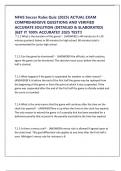 NFHS Soccer Rules Quiz &lpar;2025&rpar; ACTUAL EXAM COMPREHENSIVE QUESTIONS AND VERIFIED ACCURATE SOLUTION &lpar;DETAILED & ELABORATED&rpar; &vert;GET IT 100&percnt; ACCURATE&excl;&excl; 2025 TEST&excl;&excl;
