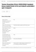 Tanium Essentials EXAM &lpar;2025&sol;2026&rpar; Updated&colon; EXAM QUESTIONS WITH ACCURATE ANSWERS &vert; GET IT RIGHT&excl;&excl;