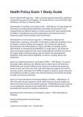 D546 Task 2 &lpar;Passed First Attempt&rpar; Health Policy Exam 1 Study Guide &ndash; 2025 A&plus; GRADED & 100&percnt; Verified