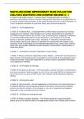 MARYLAND HOME IMPROVEMENT EXAM EVALUATION 2025&sol;2026 QUESTIONS AND ANSWERS GRADED A&plus;&plus;