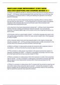 MARYLAND HOME IMPROVEMENT STUDY GUIDE 2025&sol;2026 QUESTIONS AND ANSWERS GRADED A&plus;&plus;