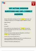 UST ACTUAL 2025&sol;2026 QUESTIONS AND 100&percnt; CORRECT ANSWERS