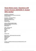 Texas History exam 1 Questions with correct Answers 2025&sol;2026 A&plus; Graded 100&percnt; Verified