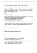 NUR 112 EXAM 2 QUESTIONS & ANSWERS