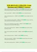 NURS 108  Bundled Exam Questions WITH  CORRECT Answers