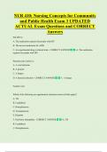 NUR 410&colon; Nursing Concepts for Community  and Public Health Exam 3 UPDATED     ACTUAL Exam Questions and CORRECT  Answers 