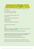 NUR 410 Test &num;2 UPDATED ACTUAL   Exam Questions and CORRECT Answers