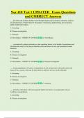 Nur 410 Test 1 UPDATED   Exam Questions  and CORRECT Answers 
