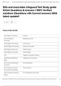 Ellis and Associates Lifeguard Test Study guide EXAM Questions & Answers &vert; 100&percnt; Verified solutions &vert;Questions with Correct Answers 2025 latest update&excl;&excl;