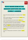 PET&sol;CT BOARD EXAM ACTUAL 2025&sol;2026 QUESTIONS AND 100&percnt; CORRECT ANSWERS