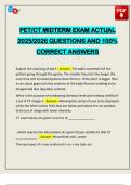 PET&sol;CT MIDTERM EXAM ACTUAL 2025&sol;2026 QUESTIONS AND 100&percnt; CORRECT ANSWERS