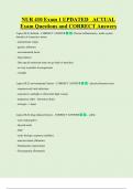 NUR 410 Exam 1 UPDATED   ACTUAL  Exam Questions and CORRECT Answers