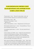 NAMS Menopause Certification Exam &ndash; Questions & Answers &lpar;100&percnt; Verified&rpar; 2025&sol;2026