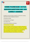 CHEMO PHARM EXAM 1 ACTUAL 2025&sol;2026 QUESTIONS AND 100&percnt; CORRECT ANSWERS