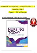 Test Bank For Nursing Today Transition And Trends 11th Edition By Zerwekh &vert;&vert; WITH RATIONALES&vert;&vert;GRADED A&plus;&vert;&vert;NEW 2024