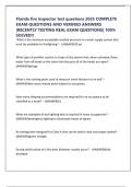 Florida fire Inspector test questions 2025 COMPLETE EXAM QUESTIONS AND VERIFIED ANSWERS &vert;RECENTLY TESTING REAL EXAM QUESTIONS&vert; 100&percnt; SOLVED&excl;&excl;
