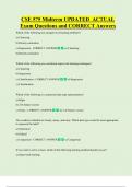 CSE 575 Midterm UPDATED  ACTUAL  Exam Questions and CORRECT Answers