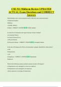 CSE 511 Midterm Review UPDATED   ACTUAL Exam Questions and CORRECT  Answers 