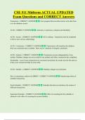 CSE 511 Midterm ACTUAL UPDATED    Exam Questions and CORRECT Answers 