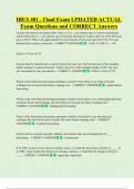 IBUS 401 - Final Exam UPDATED ACTUAL   Exam Questions and CORRECT Answers