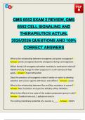 GMS 6552 EXAM 2 REVIEW&comma; GMS 6552 CELL SIGNALING AND THERAPEUTICS ACTUAL 2025&sol;2026 QUESTIONS AND 100&percnt; CORRECT ANSWERS