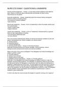 NURS 272 EXAM 1 QUESTIONS & ANSWERS