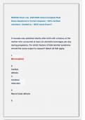 NUR335 Exam one  20252026 Actual Complete Real   Exam Questions & Correct Answers &vert; 100&percnt; Verified                  solutions &vert; Graded A&plus; &sol; 2025 Latest Exam&excl;&excl; 