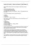 NURS 272 EXAM 4 TISSUE INTEGRITY AND MOBILITY
