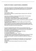 NURS 272 EXAM 4 QUESTIONS & ANSWERS