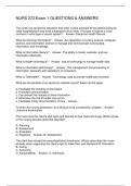NURS 272 Exam 1 QUESTIONS & ANSWERS