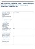 ICD-10-CM Final Exam Study Guide & practice questions  &vert;AAPC CPC AHIMA CCS CCA Certification prep  &lpar;USA&rpar;Actual exam 2025-2026 