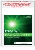 TEST BANK FOR DENTAL RADIOGRAPHY PRINCIPLES AND TECHNIQUES&comma; 5TH EDITION&comma; JOEN IANNUCCI&comma; LAURA HOWERTON FULL TESTBANK ALL CHAPTERS INCLUDED&vert;&vert; LATEST AND COMPLETE UPDATE 2025 GRADED A&plus;