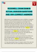 ROCKWELL CRAM EXAM &num;3 ACTUAL 2025&sol;2026 QUESTIONS AND 100&percnt; CORRECT ANSWERS