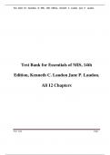 Test Bank for Essentials of MIS&comma; 14th Edition&comma; Kenneth C&period; Laudon Jane P&period; Laudon&period; All 12 Chapters