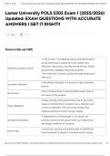 Lamar University POLS 2302 Exam 1 &lpar;2025&sol;2026&rpar; Updated&colon; EXAM QUESTIONS WITH ACCURATE ANSWERS &vert; GET IT RIGHT&excl;&excl;