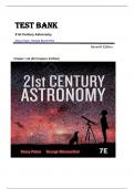 TEST BANK FOR 21st Century Astronomy Seventh Edition by Stacy Palen &comma; ISBN&colon; 9780393877021 Chapter 1-24 &vert;All Chapters Verified&vert; Guide A&plus;