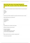 WGU C954 Information Technology Management Updated With complete solution New 2025&sol;2026 RATED A&plus; 