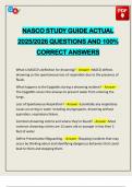 NASCO STUDY GUIDE ACTUAL 2025&sol;2026 QUESTIONS AND 100&percnt; CORRECT ANSWERS