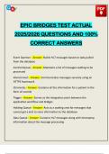EPIC BRIDGES TEST ACTUAL 2025&sol;2026 QUESTIONS AND 100&percnt; CORRECT ANSWERS