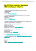 PA-CAT&colon; Practice Exam Questions With New Update Solutions