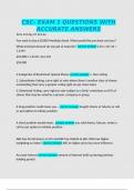 CSC- EXAM 1 QUESTIONS WITH ACCURATE ANSWERS